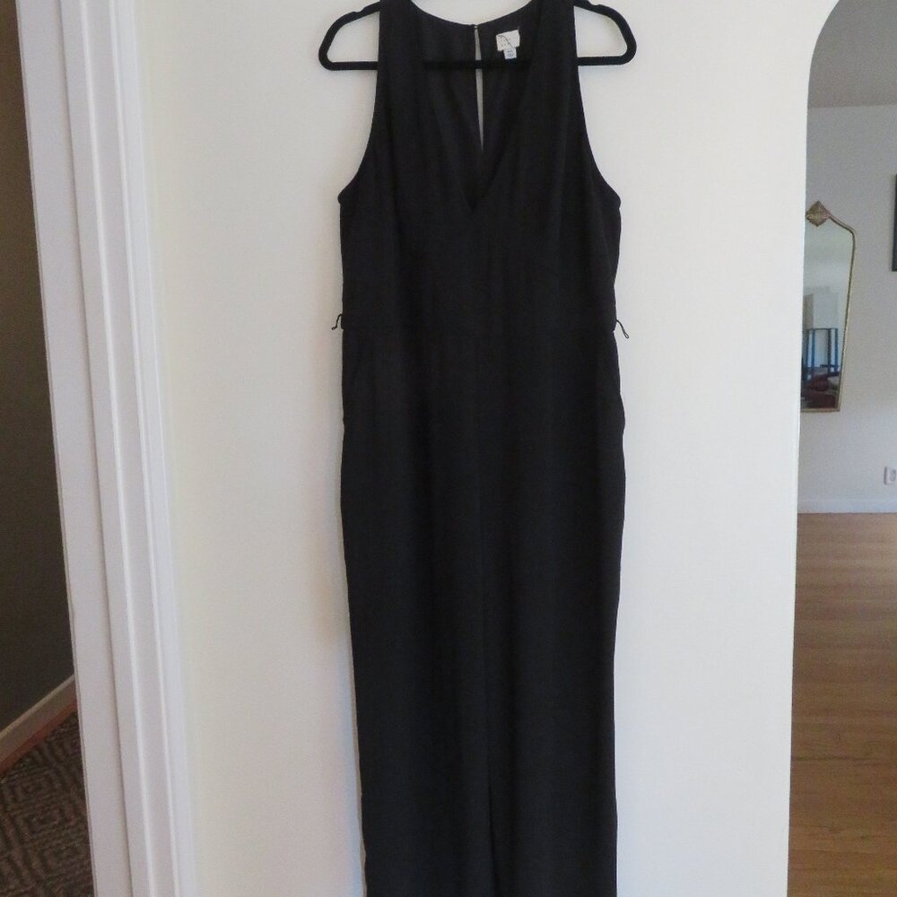 A New Day | Size XXL | Black Vneck Belted Sleeveless Jumpsuit Pockets Evening